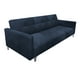 thumbnail image 3 of Sofa Cama Reclinable El Bazar Store Paris Terciopelo Azul marino Futón 3 posiciones Brazos movibles Sala, 3 of 8