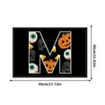 thumbnail image 2 of Maplenight Spooky Halloween Castle Linen Placemat for Kitchen Table - Premium Black Letter Printed Table Place Mat for Festive Dining & Decor, 2 of 6
