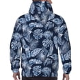 thumbnail image 7 of Sikiie Tropical Leaves Men's Hoodie, Essentials Hoodie, Sweatshirt, Pullover Hooded Sweatshirt for Men-X-Large, 7 of 7