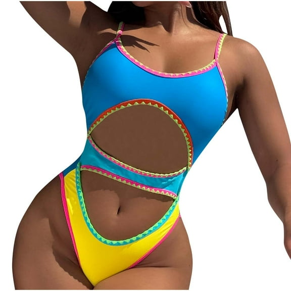 Jamicy Womens One Piece Swimsuits Gift for Women One Piece Swimsuit for Women Bodysuit Monokini Thong Swimsuits One-Piece Micro Bikini