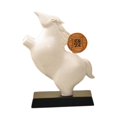 thumbnail image 3 of Estatua de caballo de pie, obra de arte Feng Shui, decoración para balcón, entrada y patio. Blanco, 3 of 9