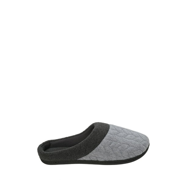 dearfoams women's quilted fleece clog memory foam slipper
