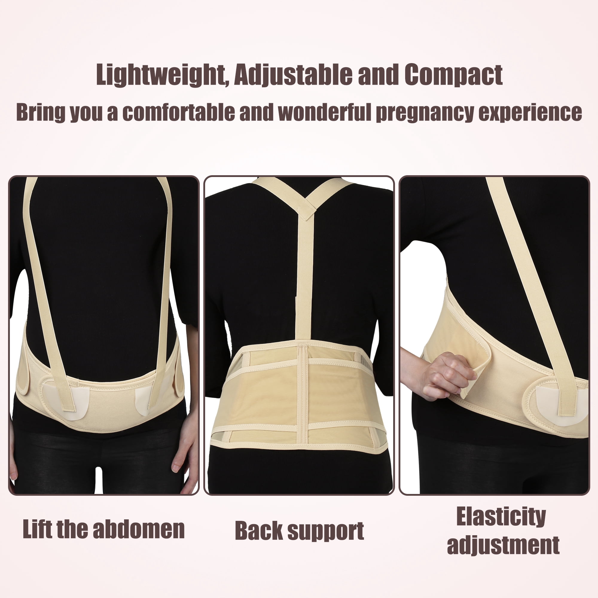 Unique Bargains Maternity Belt Abdomen Back Support Pregnancy Band Shoulder Strap