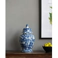 thumbnail image 4 of A&B Home 17" Blue White Porcelain Vase with Lid Decorative Painted Glazed Ceramic Chinoiserie Ginger Jar Oriental Decor Centerpiece, 4 of 5