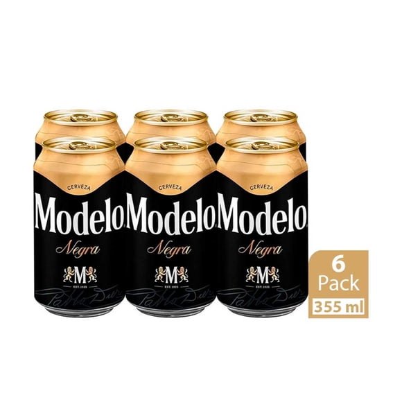 Cerveza oscura Negra Modelo 6 latas de 355 ml c/u