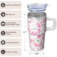 thumbnail image 3 of Flamingo Stainless Steel Insulated Tumbler with Handle 20OZ Coffee Mug Cup Leak Resistant Double Wall Vacuum Keeps Drinks Hot Cold Perfect Gifts for Women Girls on Birthday Christmas Summer, 3 of 6