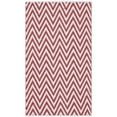 thumbnail image 5 of SAFAVIEH Montauk Siomha Chevron Cotton Area Rug, Red/Ivory, 2'3" x 3'9", 5 of 9