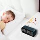 thumbnail image 3 of Reloj despertador con radio digital y altavoz Bluetooth con pantalla LED de hora y alarma y superficie de espejo para escritorio, 3 of 9
