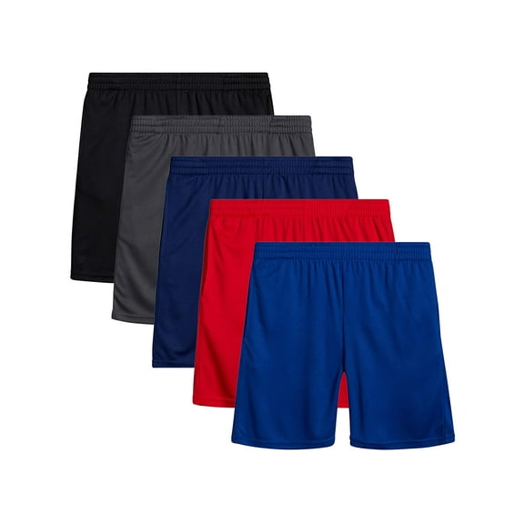 5-Pack Boys Active Mesh Basketball Shorts (S-XL)