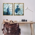 thumbnail image 3 of Stupell Industries Gentle Pretty Peacocks Animals Painting Gold Floater Framed Canvas Art Print Wall Art, 31 x 25, Set of 2, 3 of 10