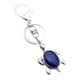 thumbnail image 1 of Llavero de tortuga de cuarzo de cristal, colgante para coche, bolso de metal Lapislázuli, 1 of 4