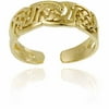 Irish Celtic 18kt Gold over Sterling Silver Knot Toe Ring