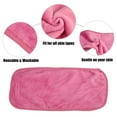 thumbnail image 4 of Unique Bargains 2pcs Reusable Makeup Removal Cleaning Cloth Washable Makeup Remover Cleaning Towels Rose Red 16''x8'', 4 of 7