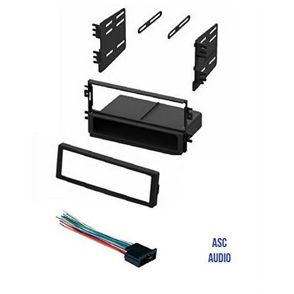 ASC Audio Car Stereo Radio Dash Kit and Wire Harness for installing a Single Din Radio for 2001 - 2002 Kia Rio, 2002 Kia Sedona, 1998 - 2001 Kia Sephia, 2000 - 2002 Kia Spectra, 1998-2003 Kia Sportage