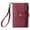 Burgundy, variant on TAZAG microfiber leather short wallet women's zipper buckle wallet clutch bag anti-theft card holder coin purse