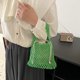 thumbnail image 2 of Bolso de mano para mujer, bolso de mano ahuecado de verano, bolso grande de playa tejido (verde), 2 of 5