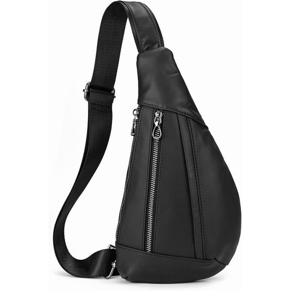 Genuine Leather sling bag for men casual crossbody backpack small shoulder bag chest bag for Travel