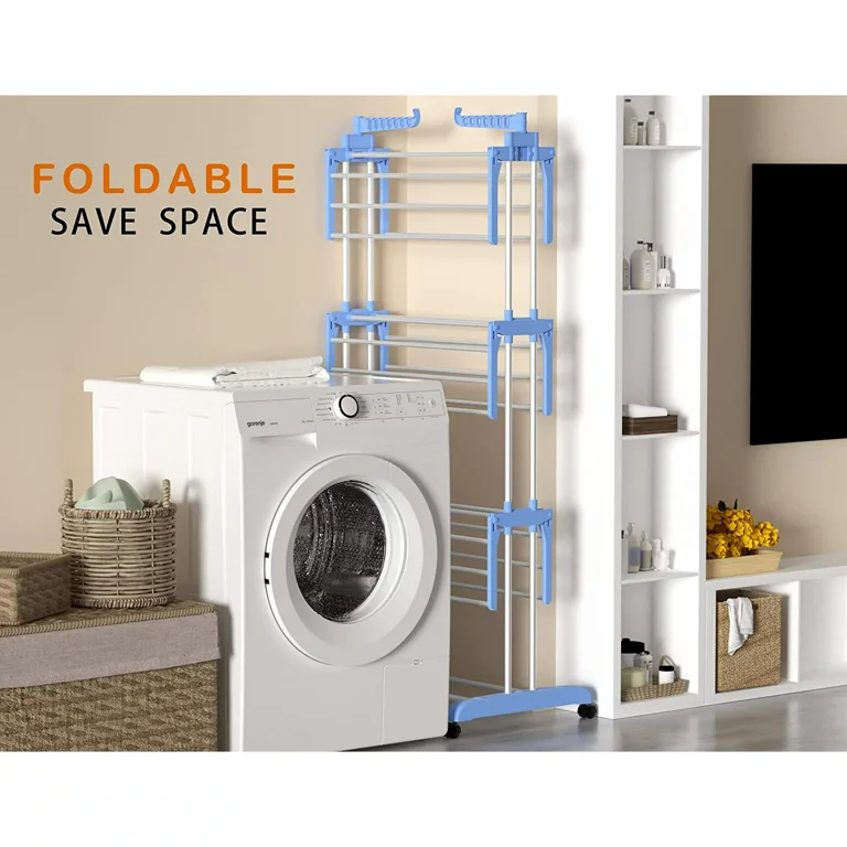 Baokaler Clothes Drying Rack 4 Tier Foldable Drying Rack for