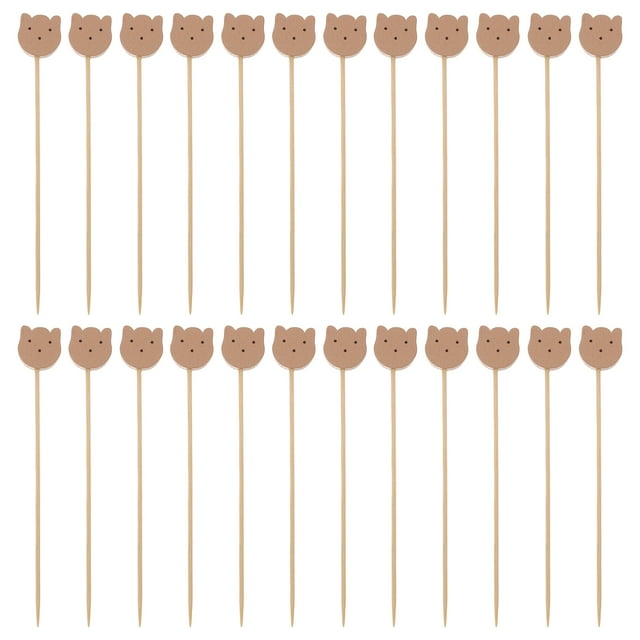 MasteelfCA 100pcs Bamboo Cocktail Picks Fruit Appetizing Long Toothpicks Decorative Skewer Sticks