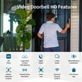 thumbnail image 3 of Arlo Video Doorbell HD (2nd Gen) - 1080p Battery/Wired Doorbell & Security Camera, Google Home & Alexa Compatible - White, 3 of 9