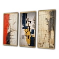 thumbnail image 3 of Designart "Yesterday's History Retro Reflection II" Modern Geometric Framed Wall Art Set Of 3 - Beige Abstract Frame Gallery Wall Set For Home Decor, 3 of 7