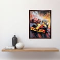 thumbnail image 2 of Grand Prix Championship Cars Racing on Track Art Print Framed Poster Wall Decor 12x16 inch, 2 of 5