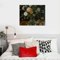 thumbnail image 5 of Orinice Printed Canvas Wall Art Moody Floral Wall Art Vintage Floral Dark College Decoration Copycat Core Prints Dark Floral Prints Modern Art Decorating in the Living Room Bedroom, 5 of 6