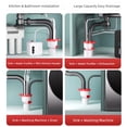 thumbnail image 2 of Kitchen Basins Sewer Branch Universals Sink Pipe Fittings Drain Pipe Adapters Sealing Rings For Easy Cleaning Maintenance, 2 of 7