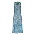 thumbnail image 4 of Women Summer Dresses Plus Size Clearance, Fashionable Women's Casual Spring/summer Sleeveless Printed Dress(Sky Blue,M), 4 of 5