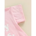 thumbnail image 6 of Seyurigaoka Baby Boys Girls Easter Romper Tops Short Sleeve Letter Print One-Piece Bodysuit Infant Clothes, 6 of 8