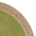 thumbnail image 4 of Safavieh Fibre Naturelle Ronde Collection NF801G Fait à la Main Boho Tressé Jute Zone Tapis, 3' x 3' Rond, Vert, 4 of 5