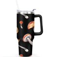 thumbnail image 2 of 40oz Colorful Botanical Mushroom Stainless Steel Flip Straw Tumbler Spill Proof Travel Cup Double Wall Vacuum Insulated Coffee Mug with Top Handle, 2 of 6