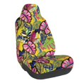 thumbnail image 1 of Wukai Colrful Tropical Leaves Full Set Car Seat Covers with Soft Padding Universal Auto Front Seats Protector and Cushion Mat, 1 of 5