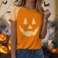 thumbnail image 4 of HUITKMM Chemises Western pour Femmes T-Shirt Graphique d'Halloween pour Femmes à Manches Courtes T-Shirt Décontracté Imprimé Drôle Col Rond Tee pour Fête Tenue Quotidienne Haut Confortable, 4 of 7