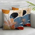 thumbnail image 3 of COMIO  Boho Tropical Leaves Pillow Covers, Navy Blue Burnt Orange Throw Mid Century Modern Pillowcase Neutral Abstract Outdoor Decorative Cushion Case for Home Living Room, 3 of 5