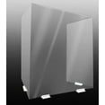 thumbnail image 4 of IMAGEWORKS Desk Sneeze Guard, 0.020 Thick Clear Plastic Cubicle for school or office desk, protective barrier for desks, Mounting Tracks for portability, easy clean, 22” x 22.5 x 9” wings, 3 pack, 4 of 5
