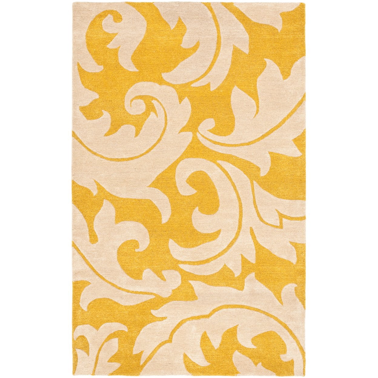 SAFAVIEH Soho Blair Floral Wool Area Rug, Gold/Ivory, 5' x 8'