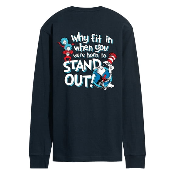 Dr. Seuss - Why Fit In - Men's Long Sleeve Graphic T-Shirt