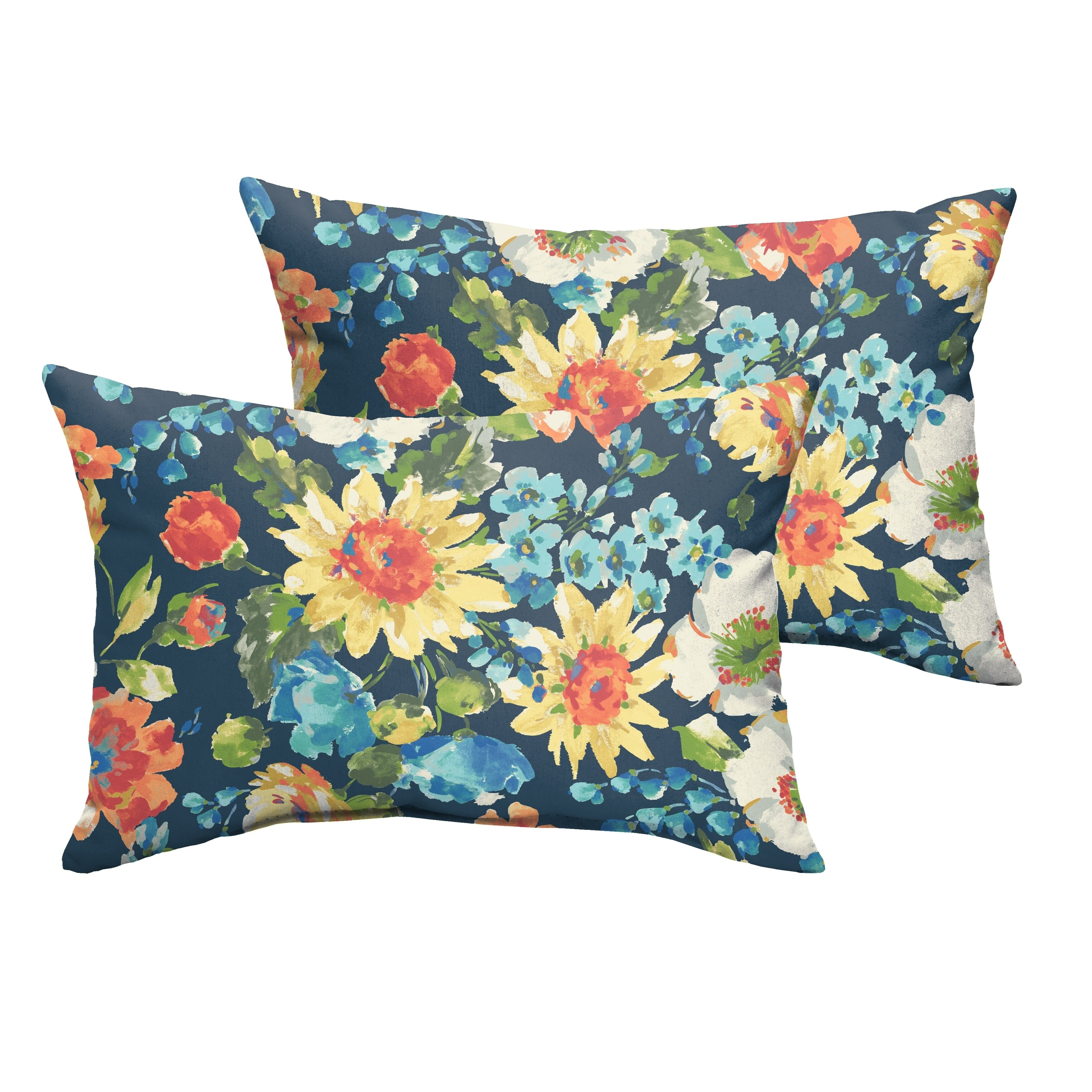Humble and Haute Humble + Haute Indoor/ Outdoor Blue Multi Floral