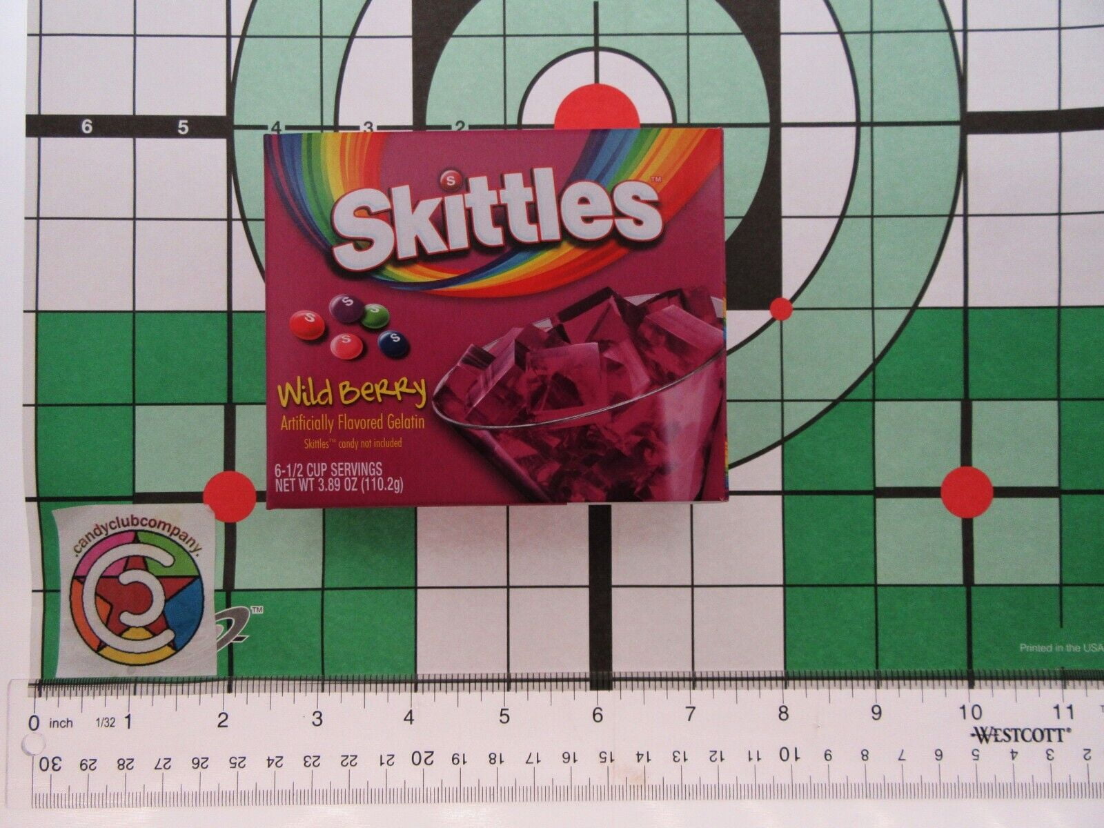 Skittles Wild Berry Gelatin Mix, 6 Servings, 3.89 oz Cardboard Box