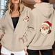thumbnail image 2 of WILLBEST Sudadera de Mujer Ladies' Christmas Printed Zipper Long Sleeved Pocket Drawstring Casual Hooded Sweatshirt 1685 XX-Grande, 2 of 8