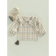 thumbnail image 2 of Emmababy Charming Doll Collar Shirts in Plaid/Solid Color for Toddler Girls, 2 of 8
