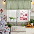 thumbnail image 6 of Cameo Green Retro Greek Key Valances for Windows, Decorative Rod Pocket Window Valance Curtains, Geometric Greece Ancient Rustic Short Curtain Drapes for Kitchen/Living Room, 2 Panels, 60" W x 18" L, 6 of 8