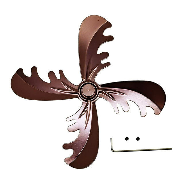 Aspa de ventilador de chimenea universal para estufa, decoración navideña, 18 cm, quema bronce
