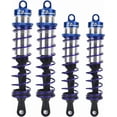 thumbnail image 2 of HUGFEGWE 4pcs Metal 1/8 RC Car Front and Rear Shock Damper Car Metal Oil Pressure Adjustable Assembled Spring Damper for 1:8 RC Model Car Spare Parts (Blue) CJB91-51933, 2 of 9