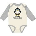 thumbnail image 3 of Inktastic Future Hockey Star Penguin Boys or Girls Long Sleeve Baby Bodysuit, 3 of 5