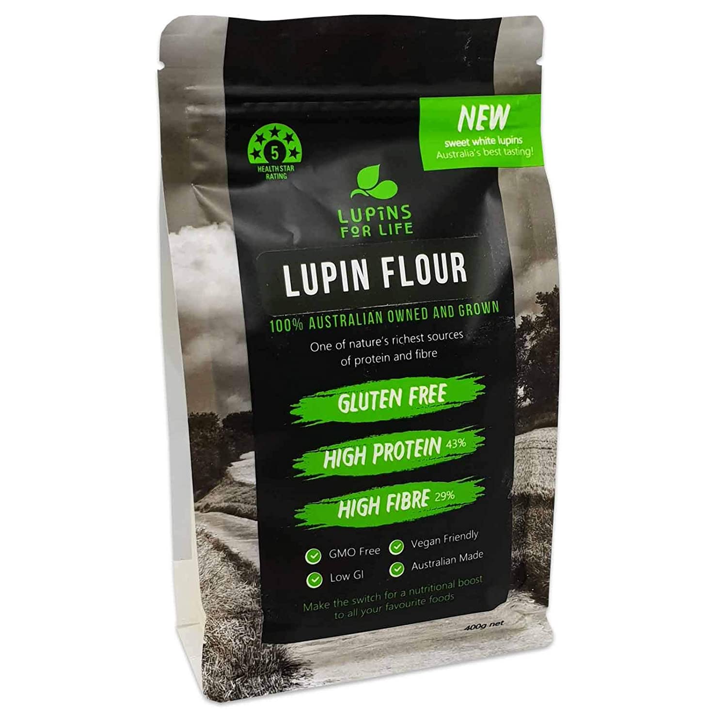 Pure Sweet White Lupin, Non GMO Lupin Flour, Lupins For Life, Plant