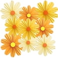 thumbnail image 1 of Decoraciones florales de papel SUNBEAUTY Orange Daisy x9, 1 of 7