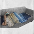 thumbnail image 6 of Abstract Oil Painting Soft Flannel Fleece Throw Blanket, Fine Art Composition with Blue Sea, Cozy Plush for Indoor and Outdoor Use, 70" x 90", Sand Brown Eggshell, by Ambesonne, 6 of 6