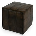 thumbnail image 1 of Beaumont Lane Dark Brown Leather Ottoman, 1 of 8